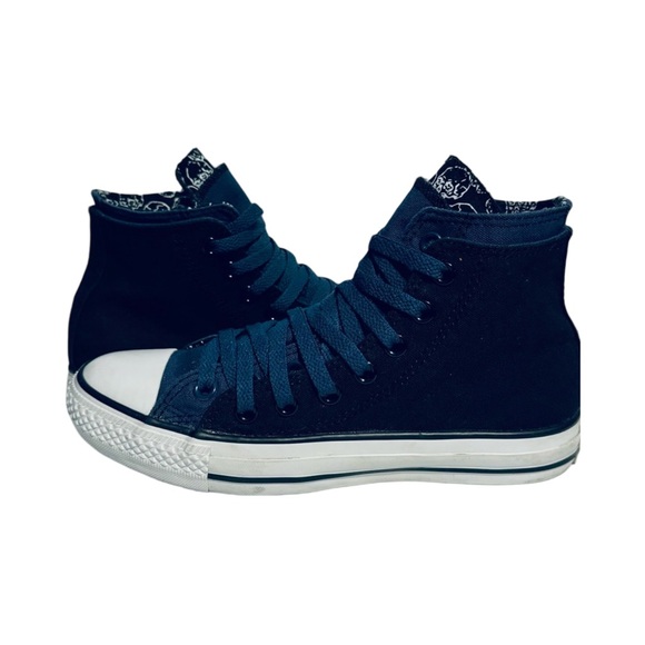Navy Blue High-Top Sneakers Unisex - Picture 12 of 12